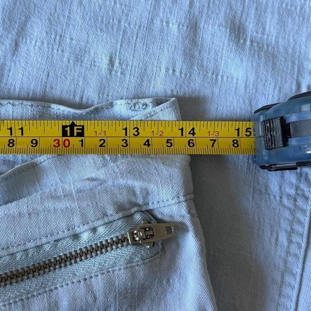 Vintage Y2K Picasso Style PSJ Baby Blue Bootcut Low Rise Flare Jeans Size 6 M - Picture 7 of 8